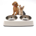 Dog Bowls Stainless Steel Water and Food Feeder with Non Spill Skid Resistant Silicone Mat for Pets raised cat bowl